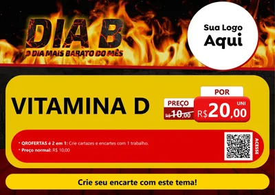 Modelo de Cartaz para Cartaz A4 Horizontal com o tema Dia B para Farmácia