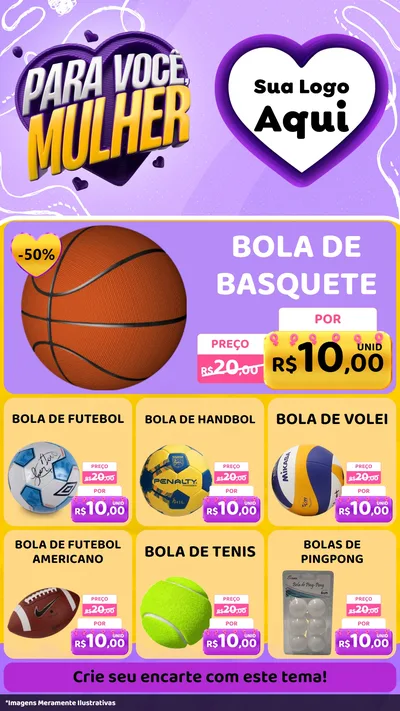 Modelo de Rede Social para Stories com o tema Para Você, Mulher para Artigos Esportivos