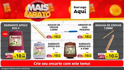 Modelo de TV para TV Horizontal com o tema Mais Barato para Armarinho e Aviamentos
