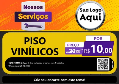 Modelo de Cartaz para Cartaz A4 Horizontal com o tema Nossos Serviços para Material para Construção