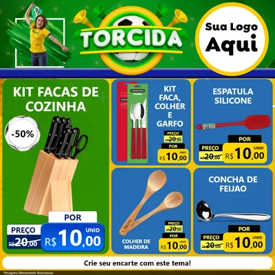 Modelo de Rede Social para Feed Facebook com o tema Torcida para Utilidades Domésticas