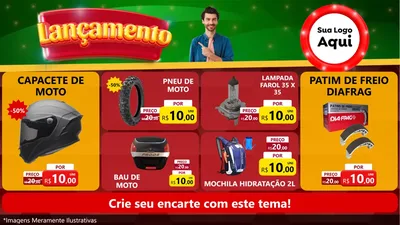 Modelo de TV para TV Horizontal com o tema Lançamento para Moto peças