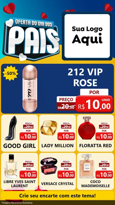Modelo de Rede Social para Stories com o tema Oferta Do Dia Dos Pais para Perfumes