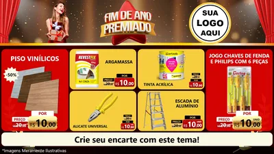 Modelo de TV para TV Horizontal com o tema Fim de Ano Premiado para Material para Construção