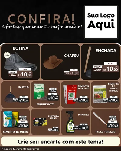 Modelo de Rede Social para Feed Instagram com o tema Confira! Ofertas que irão te surpreender! para Agropecuária