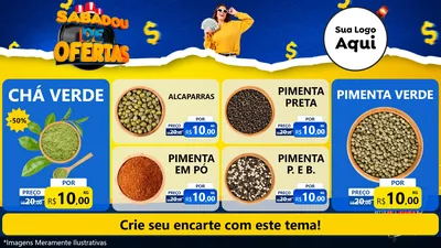 Modelo de TV para TV Horizontal com o tema Sabadou de Ofertas para Produtos Naturais