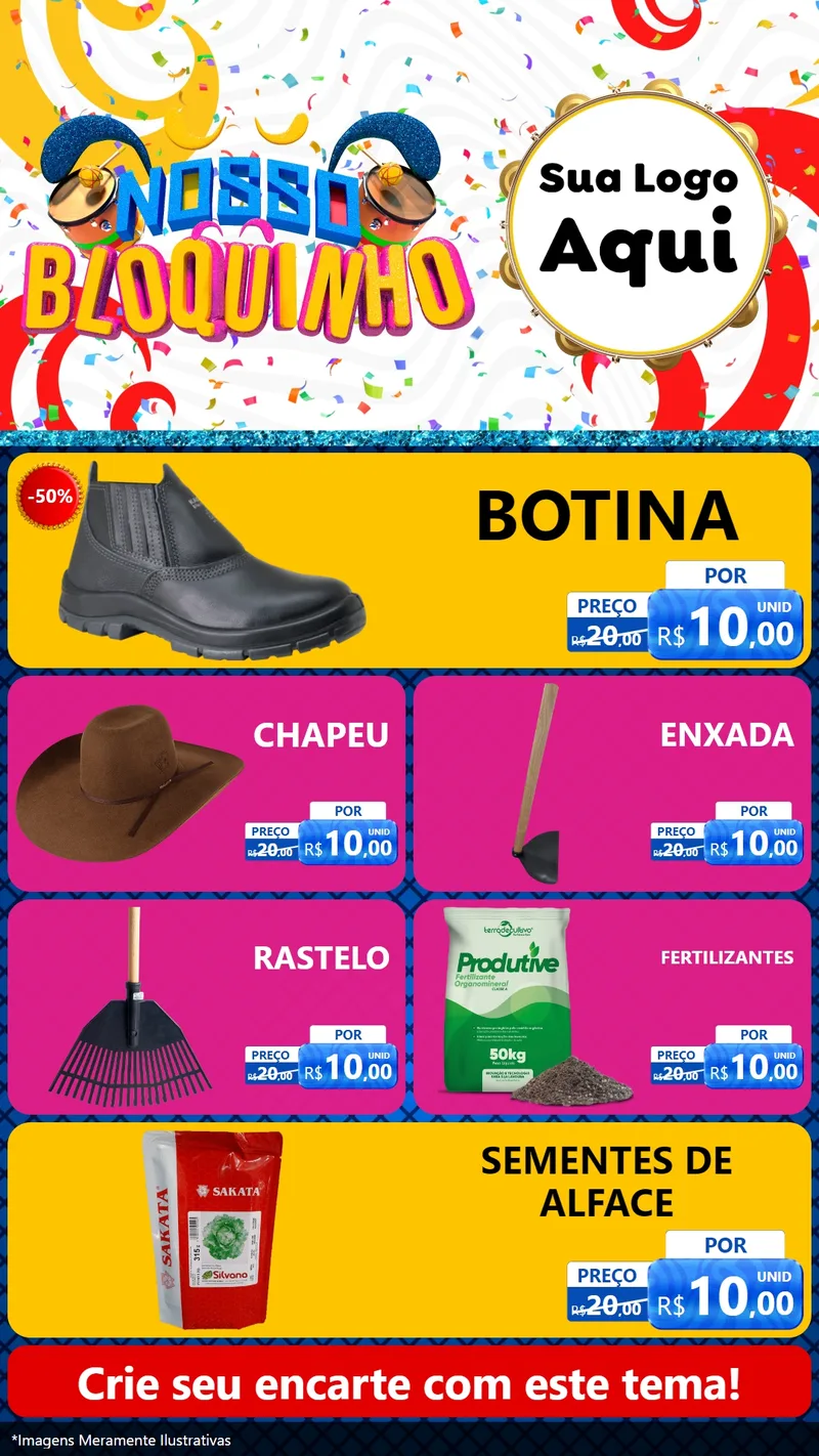 Modelo de TV para TV Vertical com o tema Nosso Bloquinho para Agropecuária