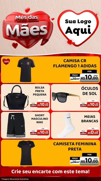 Modelo de TV para TV Vertical com o tema Mês das Mães para Roupas e acessórios