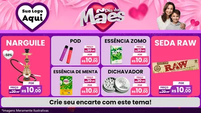 Modelo de TV para TV Horizontal com o tema Dia das Mães para Tabacaria