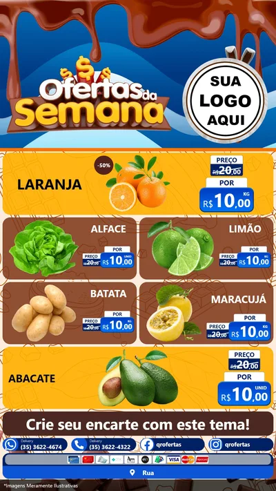 Modelo de TV para TV Vertical com o tema Ofertas da Semana - Páscoa para Hortifrúti