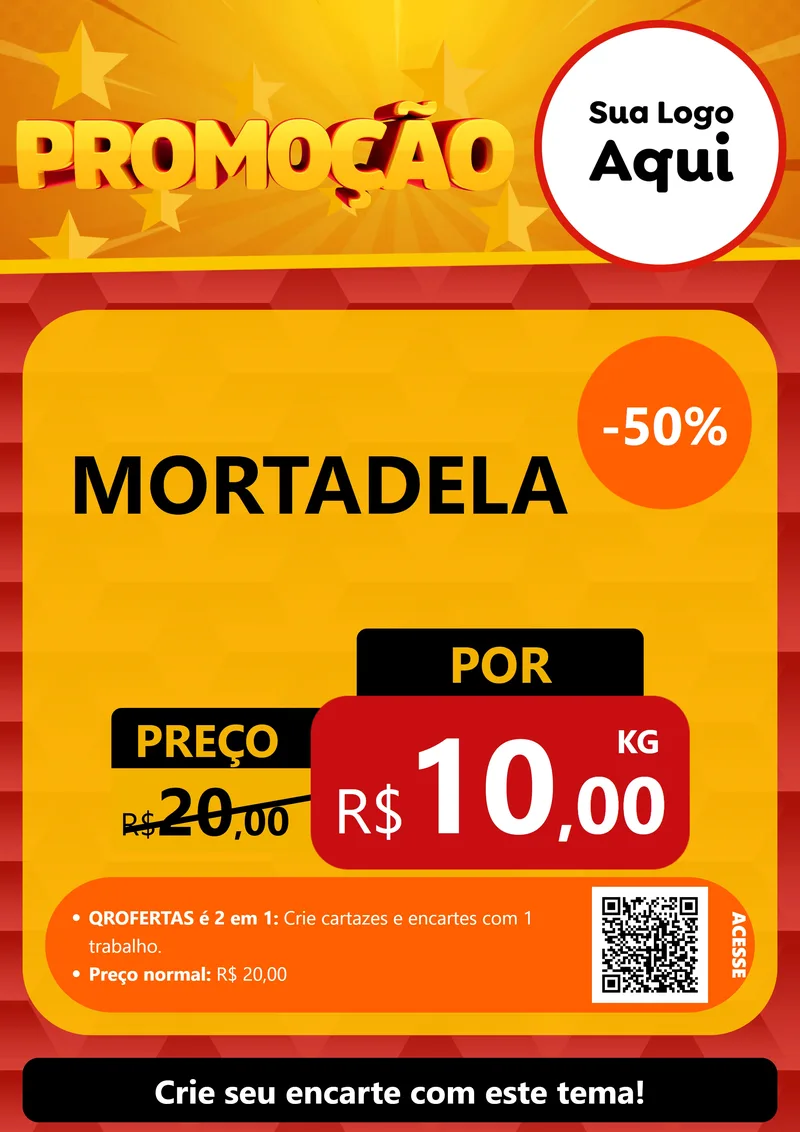 Modelo de Cartaz para Cartaz A4 Vertical com o tema Promoção para Frios e Laticínios