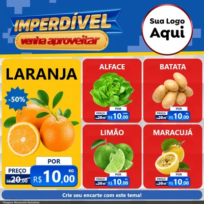Modelo de Rede Social para Feed Facebook com o tema Imperdível para Hortifrúti