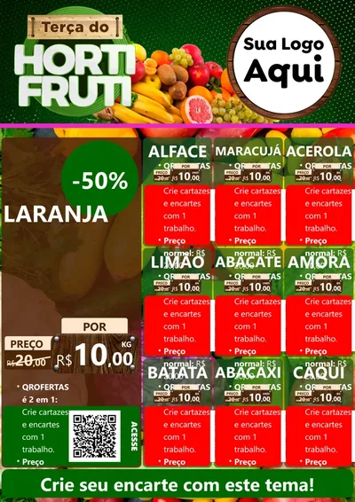 Modelo de Cartaz para Cartaz A4 Vertical com o tema Terça do Hortifrúti para Hortifrúti