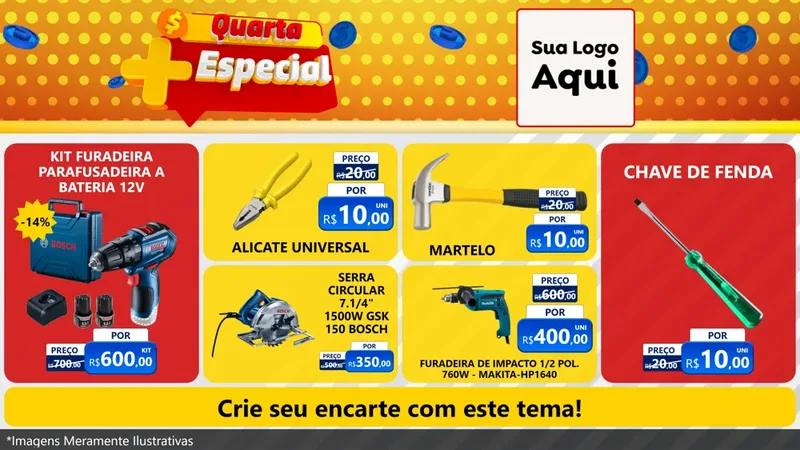 Modelo de TV para TV Horizontal com o tema Quarta Mais Especial para Maquinas e Ferramentas