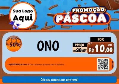 Modelo de Cartaz para Cartaz A4 Horizontal com o tema Promoção Páscoa para Óticas