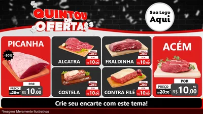 Modelo de TV para TV Horizontal com o tema Quintou de Ofertas para Açougue