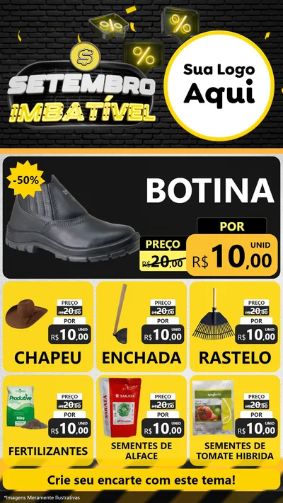 Modelo de Rede Social para Stories com o tema Setembro Imbatível para Agropecuária
