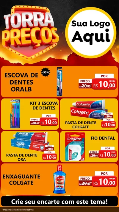 Modelo de TV para TV Vertical com o tema Torra Preços para Higiene Pessoal