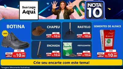 Modelo de TV para TV Horizontal com o tema Nota 10 para Agropecuária