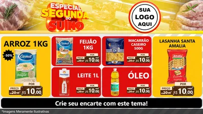 Modelo de TV para TV Horizontal com o tema Especial Segunda do Suíno