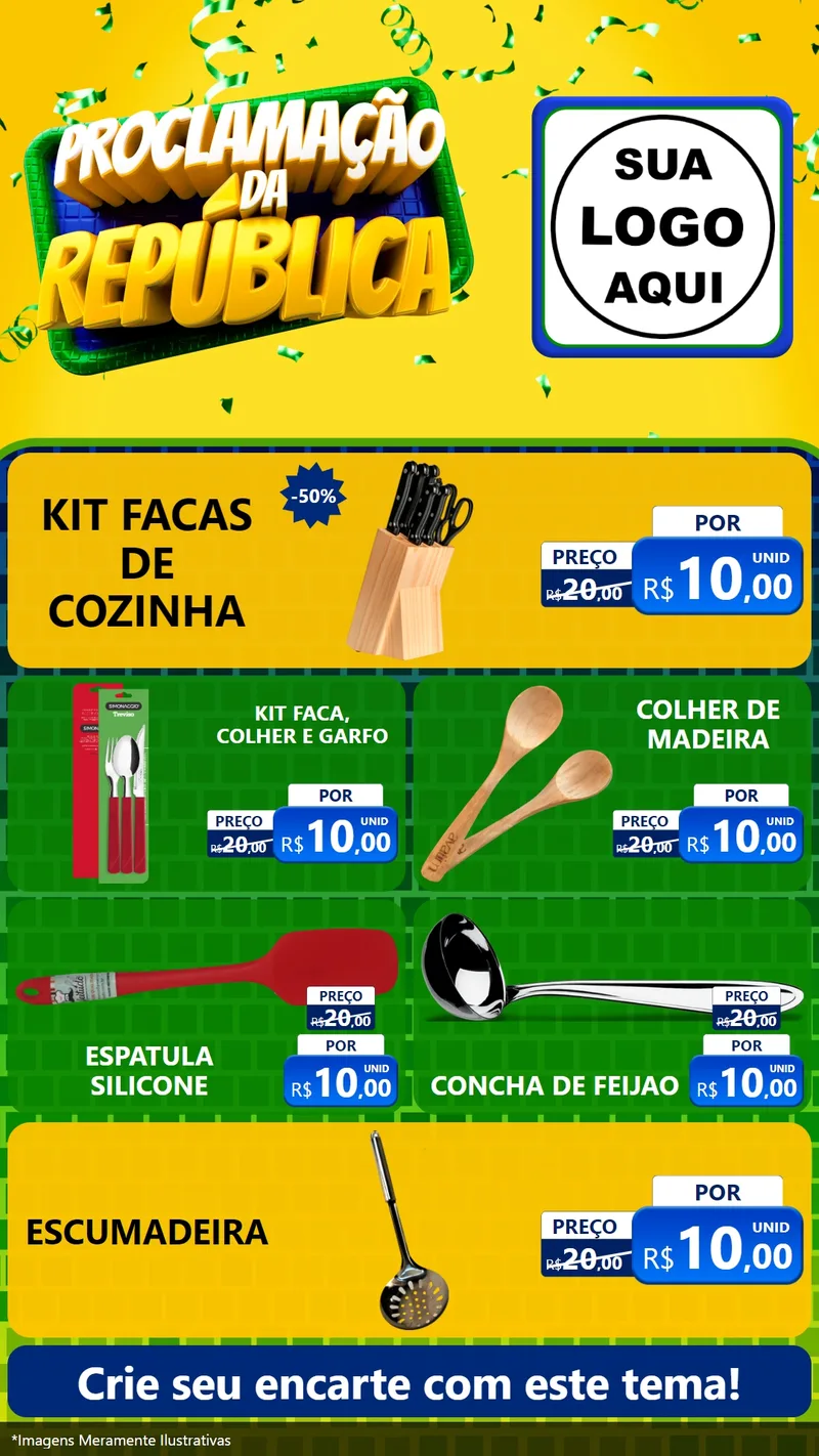 Modelo de TV para TV Vertical com o tema Proclamação da República para Utilidades Domésticas