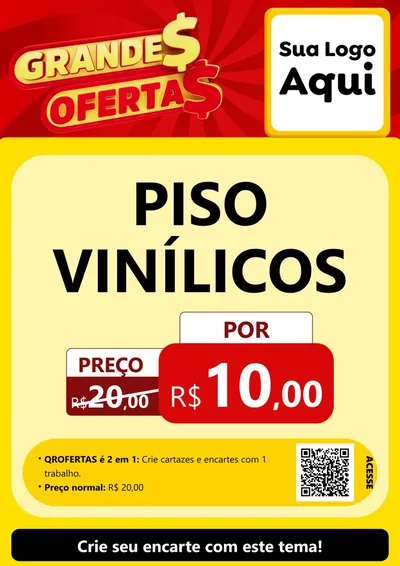 Modelo de Cartaz para Cartaz A4 Vertical com o tema Grandes Ofertas para Material para Construção
