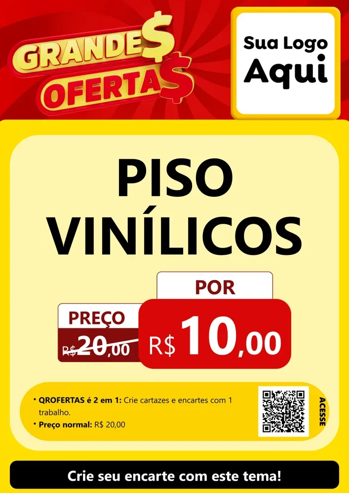 Modelo de Cartaz para Cartaz A4 Vertical com o tema Grandes Ofertas para Material para Construção