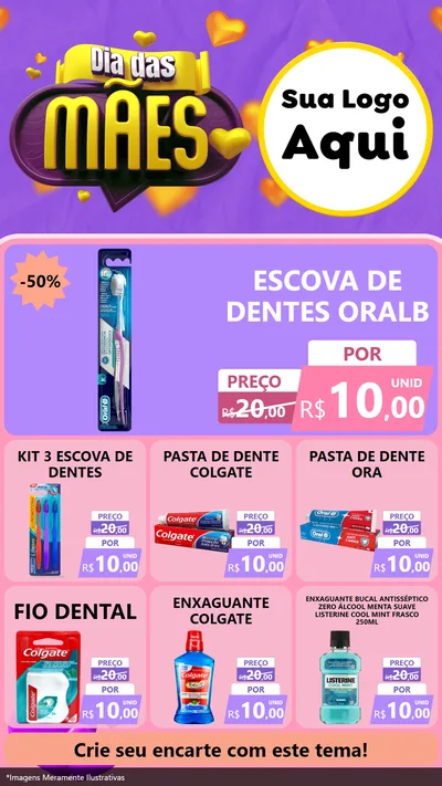 Modelo de Rede Social para Stories com o tema Dia das Mães para Higiene Pessoal
