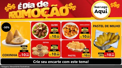 Modelo de TV para TV Horizontal com o tema É Dia De Promoção para Salgadaria