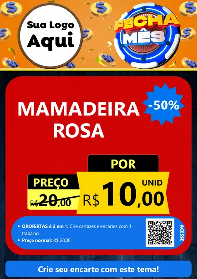Modelo de Cartaz para Cartaz A4 Vertical com o tema Fecha Mês para Bebês
