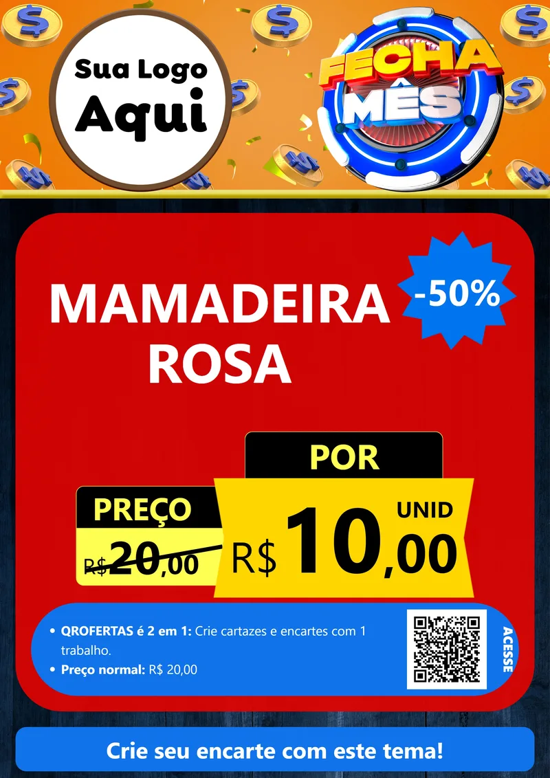 Modelo de Cartaz para Cartaz A4 Vertical com o tema Fecha Mês para Bebês