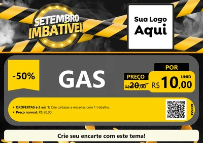 Modelo de Cartaz para Cartaz A4 Horizontal com o tema Setembro Imbatível para Água e gás