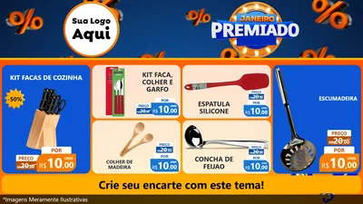 Modelo de TV para TV Horizontal com o tema Janeiro Premiado para Utilidades Domésticas