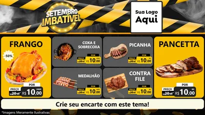 Modelo de TV para TV Horizontal com o tema Setembro Imbatível para Assados