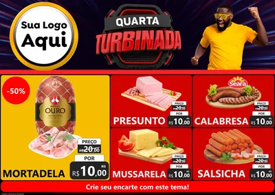 Modelo de Encarte para Encarte A4 Horizontal com o tema Quarta Turbinada para Frios e Laticínios