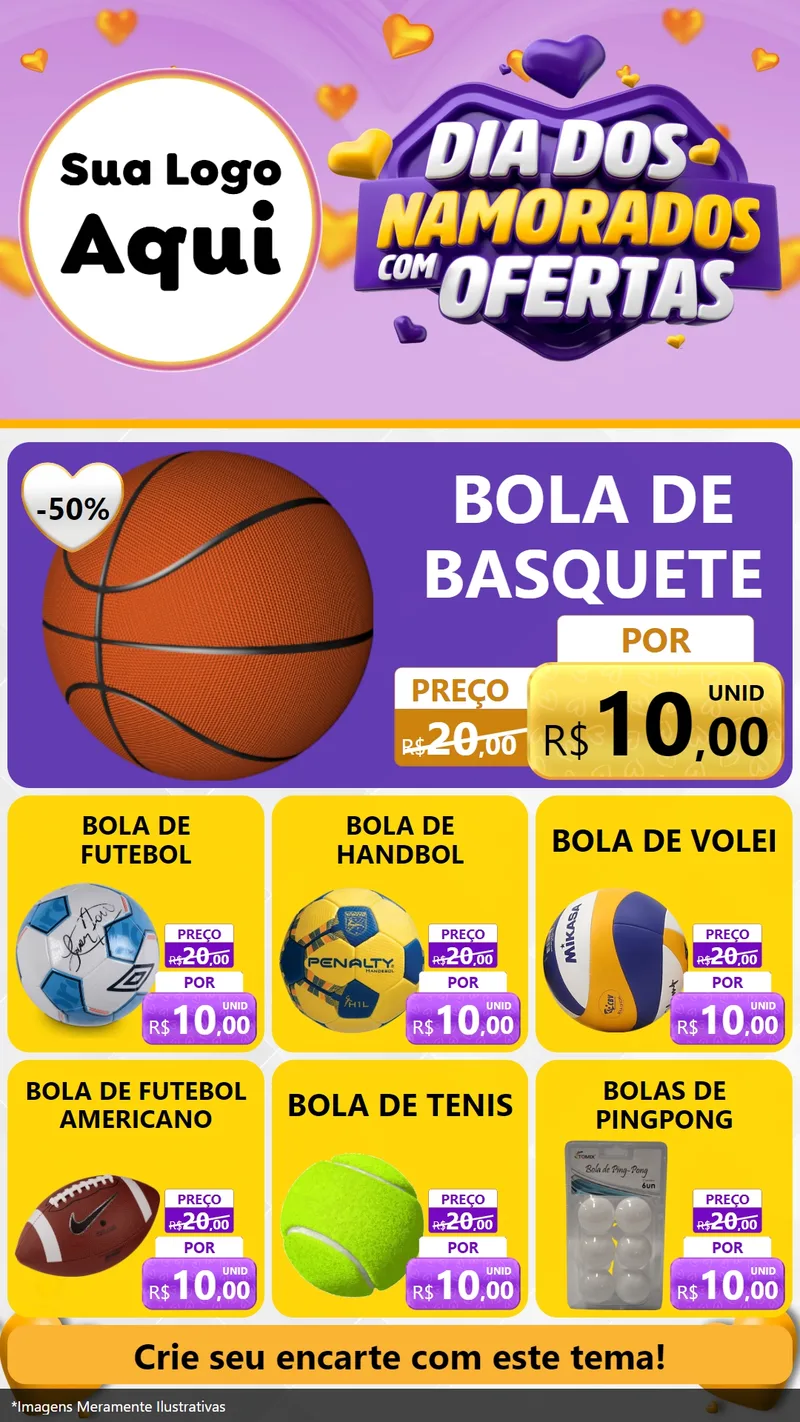 Modelo de Rede Social para Stories com o tema Dia Dos Namorados Com Ofertas para Artigos Esportivos