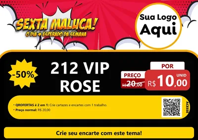 Modelo de Cartaz para Cartaz A4 Horizontal com o tema Sexta Maluca! para Perfumes
