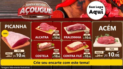 Modelo de TV para TV Horizontal com o tema Quinta e Sexta do Açougue para Açougue