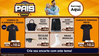 Modelo de TV para TV Horizontal com o tema Especial Dia dos Pais para Roupas e acessórios