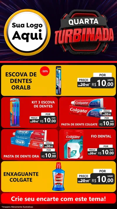 Modelo de TV para TV Vertical com o tema Quarta Turbinada para Higiene Pessoal