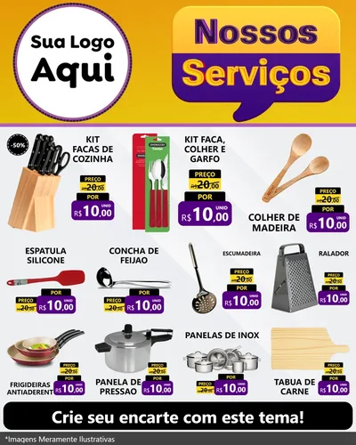Modelo de Rede Social para Feed Instagram com o tema Nossos Serviços para Utilidades Domésticas