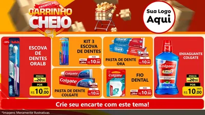 Modelo de TV para TV Horizontal com o tema Promoção carrinho cheio para Higiene Pessoal