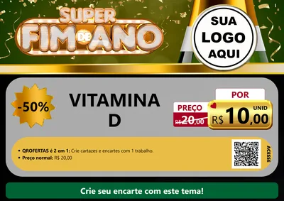 Modelo de Cartaz para Cartaz A4 Horizontal com o tema Super Fim de Ano para Farmácia