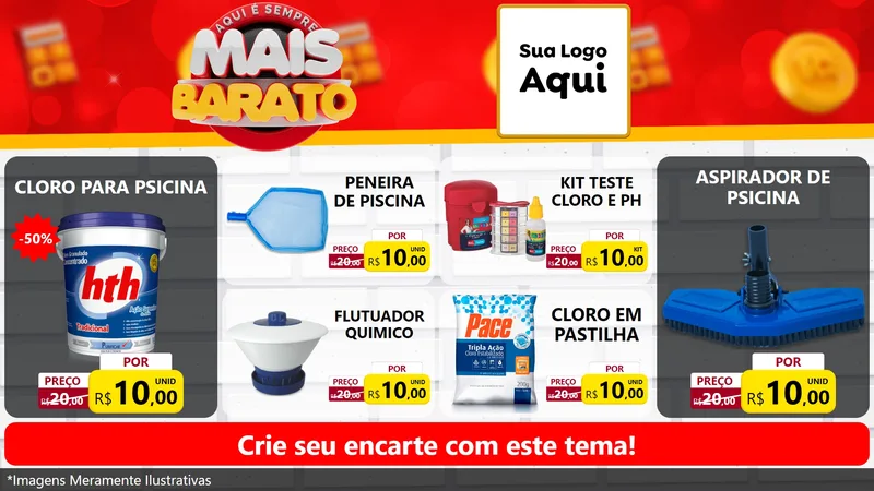 Modelo de TV para TV Horizontal com o tema Mais Barato para Produtos para Piscina