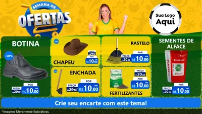 Modelo de TV para TV Horizontal com o tema Semana de Ofertas - Copa para Agropecuária