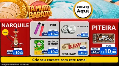 Modelo de TV para TV Horizontal com o tema Está Muito Barato para Tabacaria
