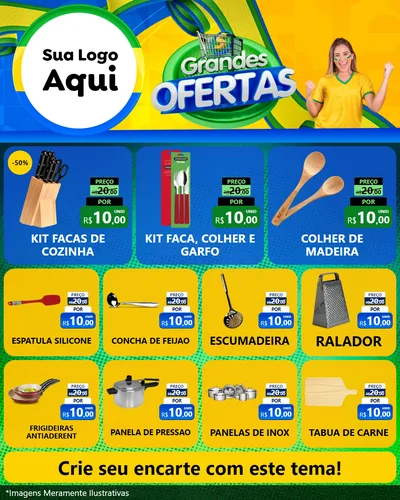 Modelo de Rede Social para Feed Instagram com o tema Grandes Ofertas para Utilidades Domésticas