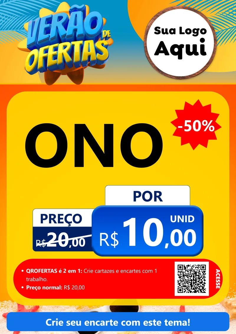 Modelo de Cartaz para Cartaz A4 Vertical com o tema Verão de Ofertas para Óticas