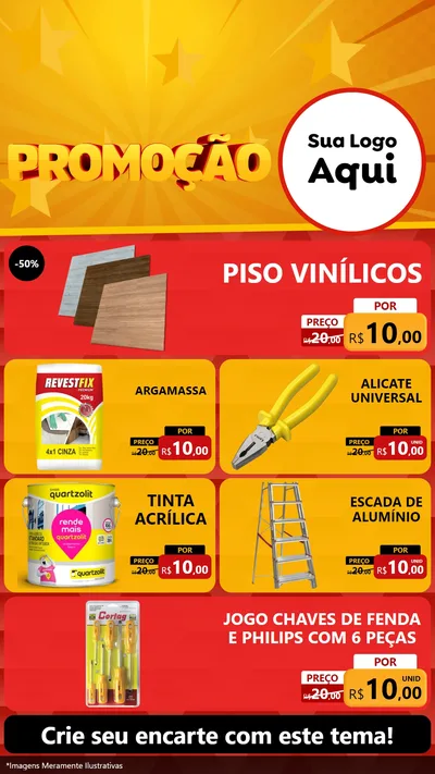 Modelo de TV para TV Vertical com o tema Promoção para Material para Construção