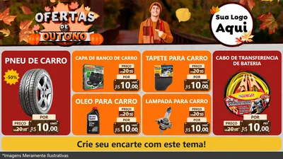 Modelo de TV para TV Horizontal com o tema Ofertas de Outono para Auto peças